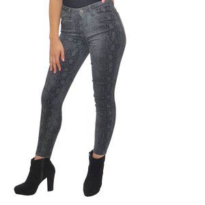 JUNIOR HIGH-RISE ANIMAL PRINT SKINNY JEAN - SNAKE